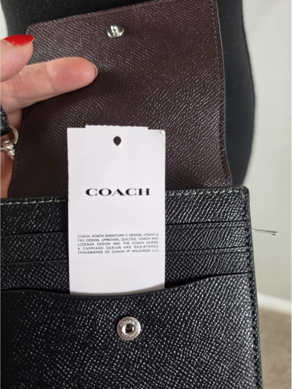 Black Coach Crossbody Badlands Shoulder Bag Leather Purse New - Picture 5 of 15